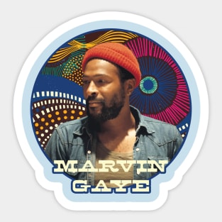 Marvin Gaye patterned portrait Sticker